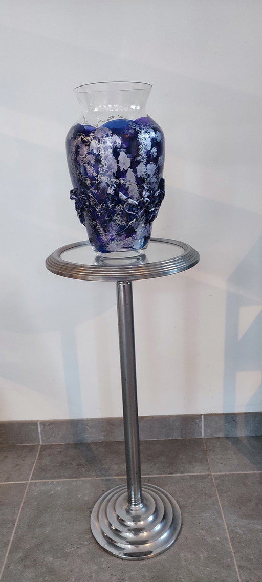 Grande vaso vintage in vetro italiano