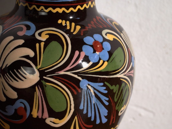Vintage Glazed Ceramic Vase, Central Europe, circa 1950, Yellow (photo 2 of 6)