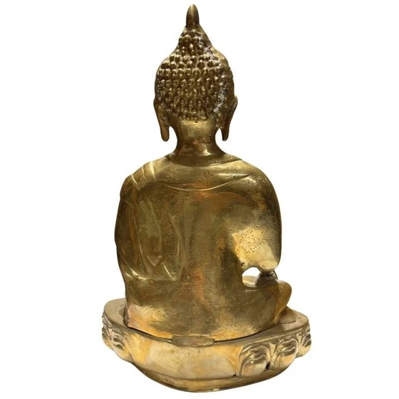 Buda Tibetano de Bronce Dorado al Fuego – Siglo XVIII–Principios del XIX – Lote 424 – Esculturas (photo 5 of 10)