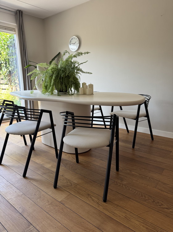 Set di 5 sedie da pranzo di design postmoderno con struttura tubolare anni '80 – Metal (photo 8 of 36)