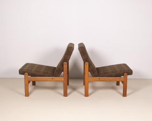 2X chaises longues Jørgen Bækmark Modèle J84, 1971 Fdb, Danemark