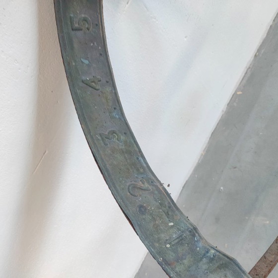 Image 1 of Vintage/Antieke gepatineerde zonnewijzer/ zonneklok Armillary tuindecoratie