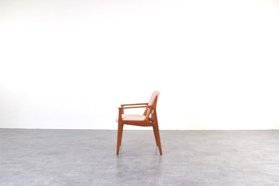 Image 1 of Mid-Century Teak & Wool Ella Armchair by Arne Vodder for Vamo Sønderborg, 1960s.