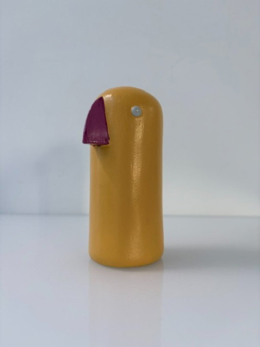 Geel Vogelbeeldje Scandinavisch Minimalistisch Design