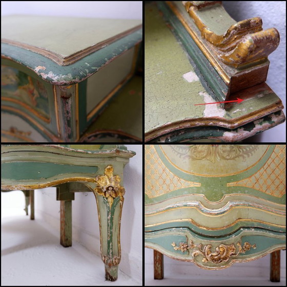 Image 1 of Venetian Baroque Arched Cabinet with Pastoral Decoration - Circa 1900