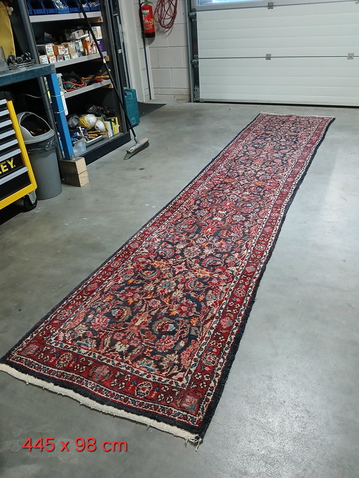 Beautiful antique Persian halloper, runner, carpet.