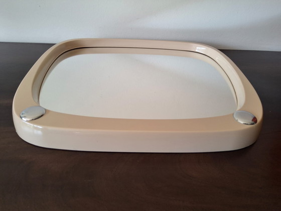 Image 1 of Vintage kunststof wandspiegel, mooi design jaren 70