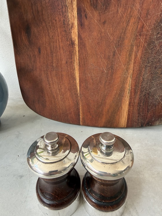 Image 1 of Juego de molinillos de sal y pimienta Peugeot Palace – plateado – modelo Z (10 cm)