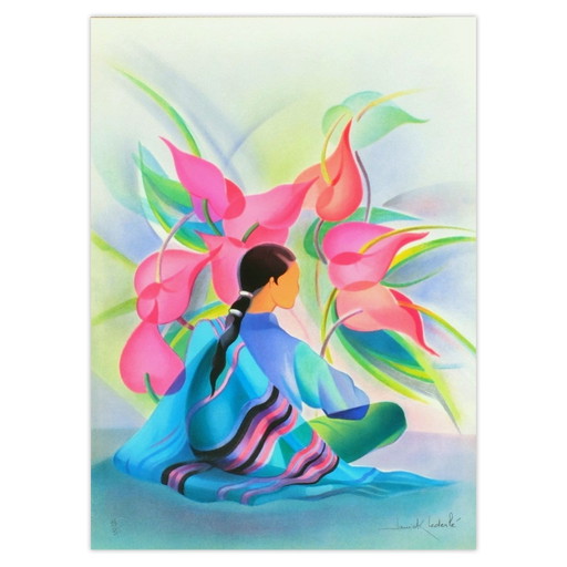 Janick LEDERLE Signed Lithograph Thaïlande - Méditation 1990 – lithos zeefdrukken, Paper (photo 2 of 5)