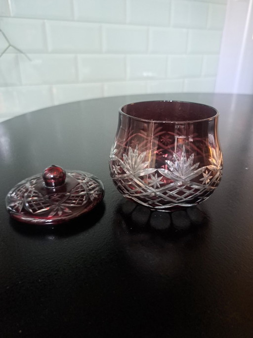 Cut glass bonbonnière