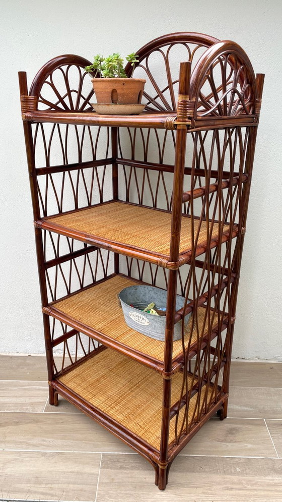 Image 1 of ETAGERE Bambou et Rotin VINTAGE