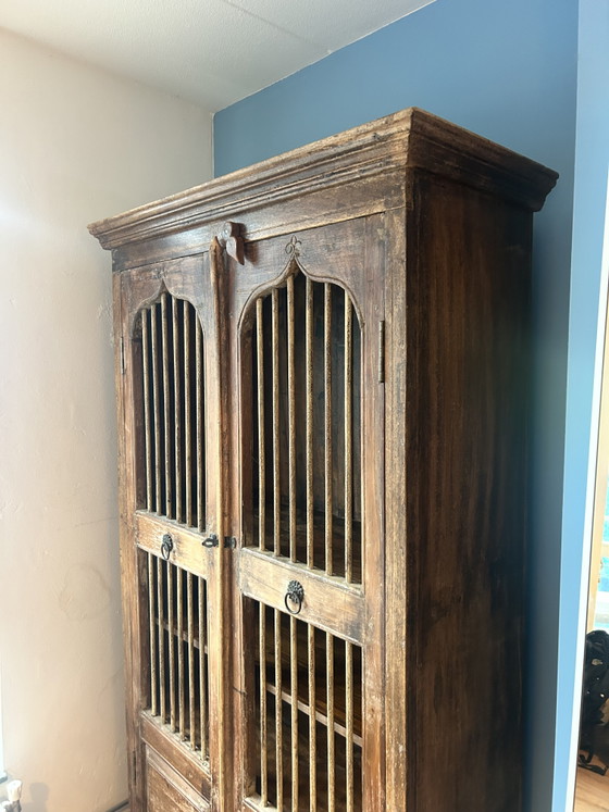 Mobile contenitore indiano vintage con sbarre – Mobili contenitori, Metal, Wood (photo 2 of 10)