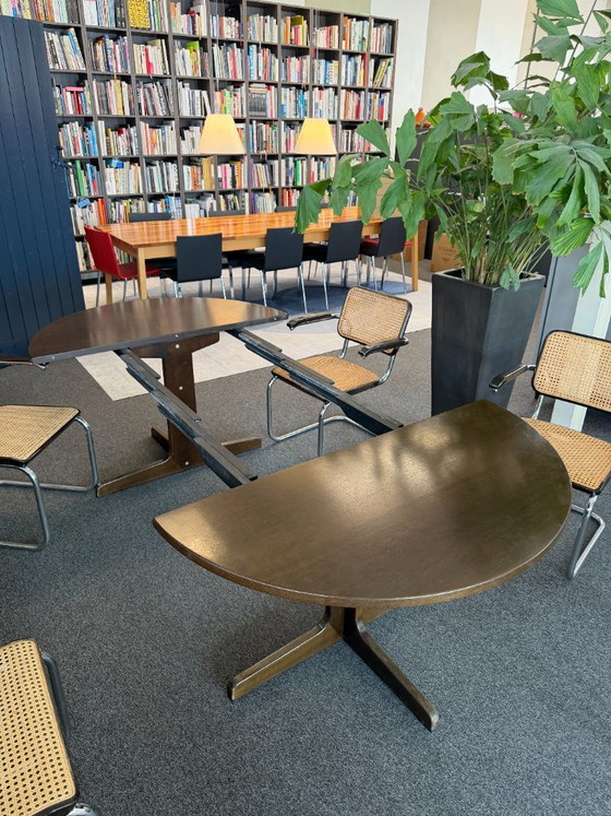 Image 1 of Vintage Thonet Extendable Round Dining Table - Danish Design - Solid Wood