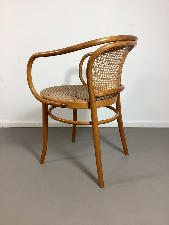 Image 1 of Sedia Vintage 210 in rattan e legno curvato