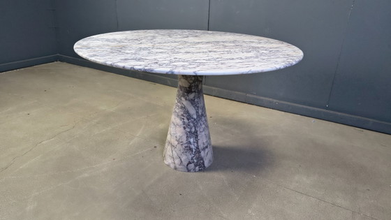 Image 1 of Vintage round marble dining table, 1970s