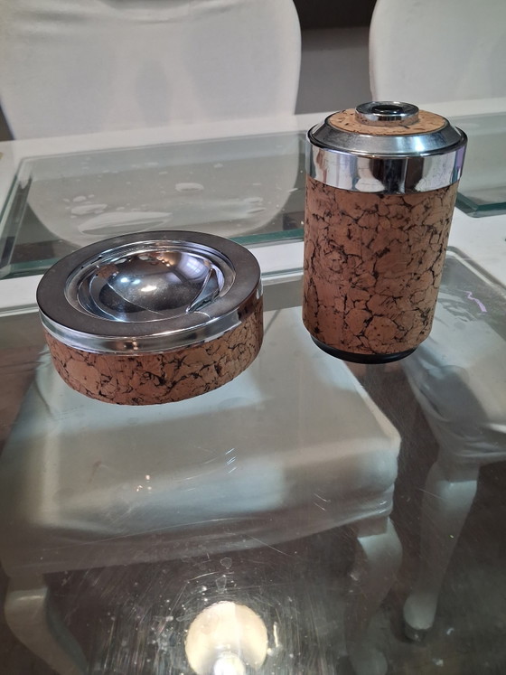 Posacenere e Portasigarette Vintage – Decorazione, Plastic, Cork (photo 2 of 7)