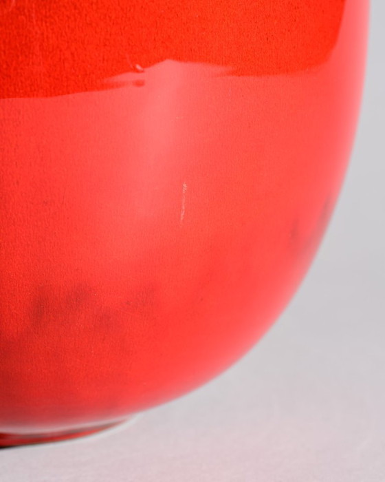 Image 1 of Vase monumental en céramique émaillée rouge Ernestine Cannon pour Ernestine Salerno, Italie