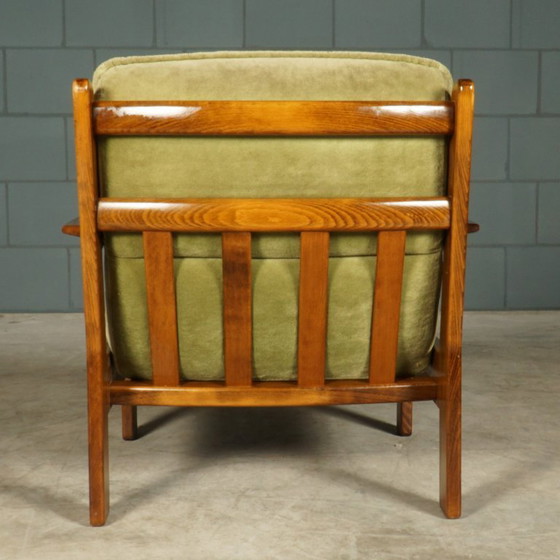 Image 1 of Vintage Deense zithoek/zitgroep – notenhout – jaren 60/70