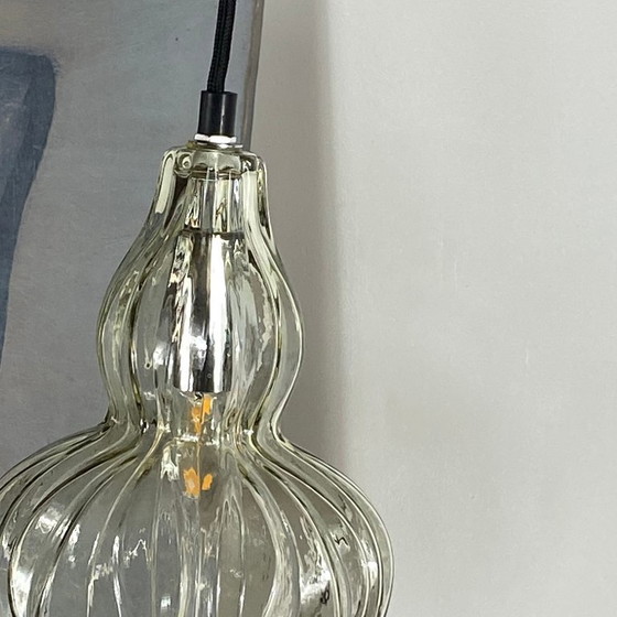 Coppia di lampade a sospensione antiche in vetro trasparente. – Glass (photo 7 of 9)