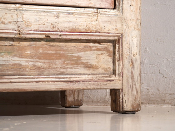 Antique painted sideboard in pine wood – China, circa 1900 – Sideboard cabinet, Iron (photo 23 of 40)