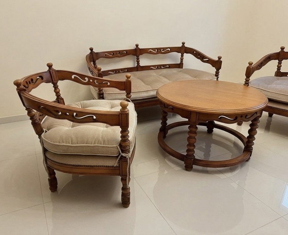 Giorgetti Gallery Collection Vintage Seating Set consisting of 2 chairs, 2-seater sofa and table (photo 3 of 5)