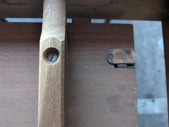 Image 1 of Table de salle à manger extensible en vieux chêne