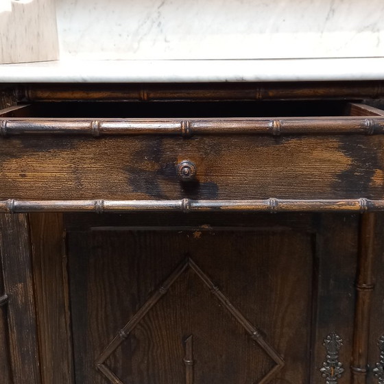 Image 1 of Antiek Frans Faux Bamboo dressoir