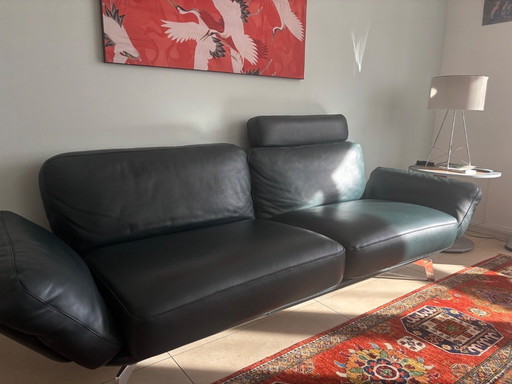 Sofá de 3 plazas Leolux Nardo, piel Raffino/Turtle