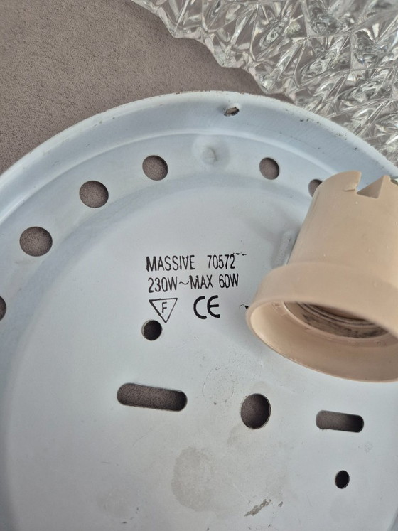 Image 1 of Vintage MASSIVE 70572 Crystal Ceiling/Wall Light | 20x20cm | E27 | Elegant Glass Fixture