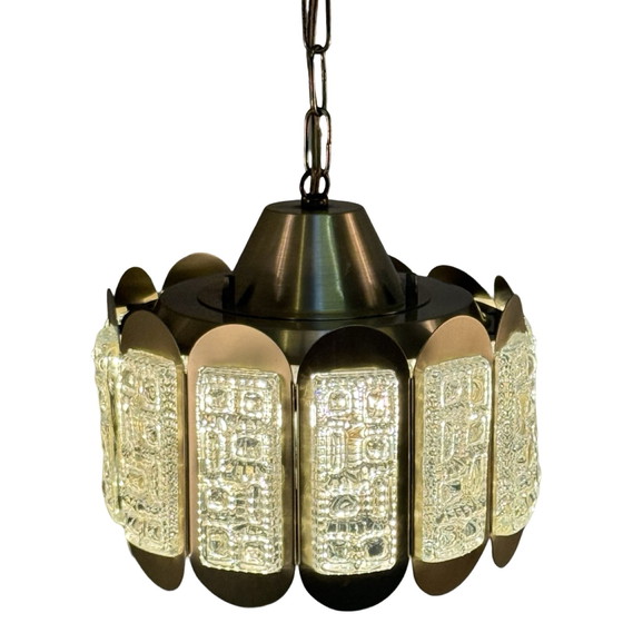 Image 1 of Vitrika - Denmark - 1960s Mid Century Modern Design hanging pedant - Including Extra long chain - Crystal inserts