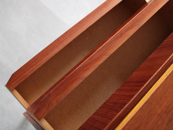 Image 1 of Vintage Danish narrow and tall chest of drawers in teak