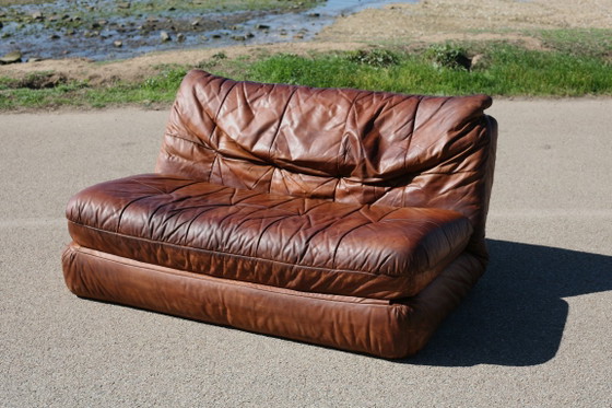 Canapé cuir vintage années 70 convertible – Canapés 2 places, Leather (photo 22 of 24)