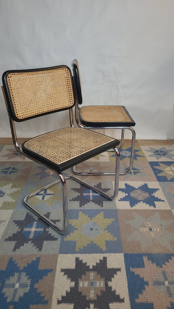 Image 1 of Sedia Cesca B32 vintage nera di Marcel Breuer, Italia