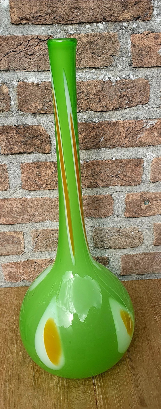Vintage Murano / Empoli Stijl Vaas – Gelaagd Glas – 45 cm – Jaren 70 Pop-Art – Vazen (photo 2 of 6)