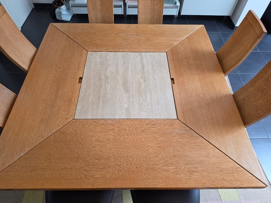 Mesa Cirkante + 8 sillas – Van den Berghe Pauvers, Conjuntos de comedor, Cuero (photo 3 of 7)