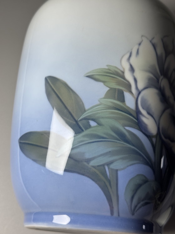 Image 1 of Royal Copenhagen Porcelain Jar with Lid, Hand-Painted Underglaze, 24 cm 