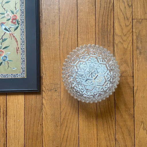 Kleine Vintage-Wandleuchte aus Antikglas, Deckenleuchte, Durchmesser 19 cm