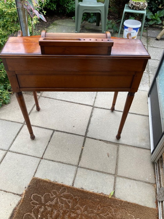 Wurzel-/Nussholz Schreibtisch, Metall, Braun, Klassiek (Foto 2 von 5)