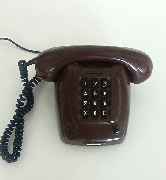 Image 1 of Old T65 PTT Telephone in Mocca