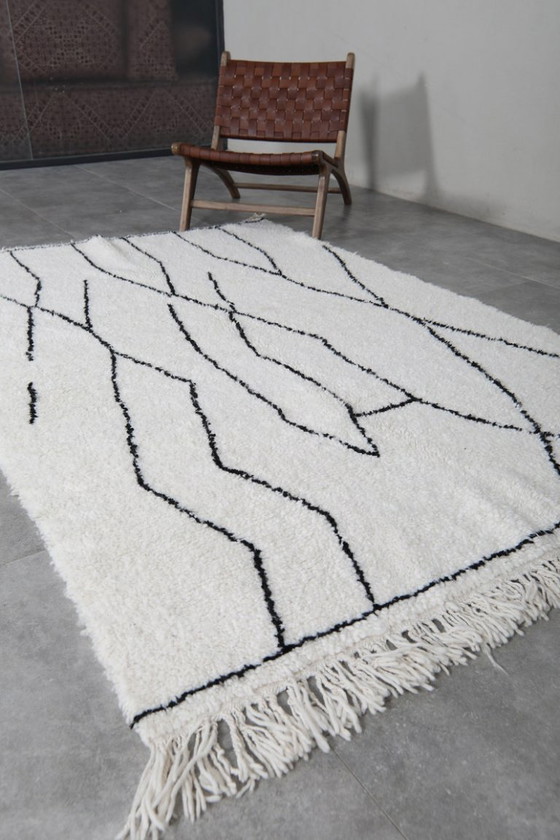 Image 1 of Tapis marocain moderne Beni Ourain 3 x 2 m