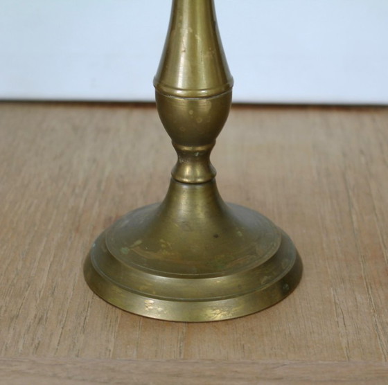 Image 1 of Candeliere a 5 bracci, in ottone, stile barocco provenzale vintage anni Cinquanta