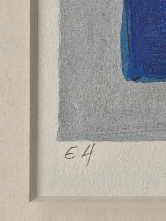 Image 1 of Corneille - Poisson Surrealiste sur Bleu - E.A - 1999 - Firmato a mano