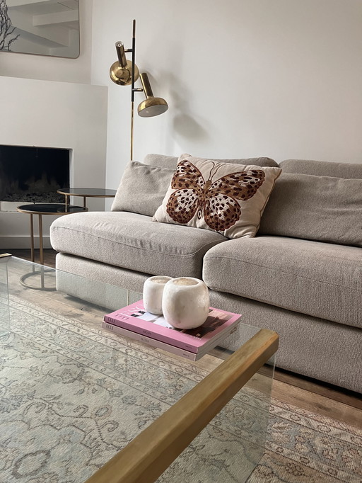 Galotti&Radice T33 glass brass coffee table