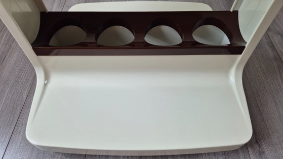 Image 1 of Vintage plastic space age bar cart trolley side table