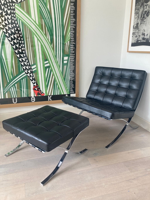 Knoll Barcelona Chair and Ottoman
