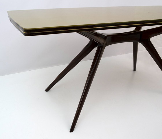 Image 1 of Table de salle à manger italienne de style Ico Parisi moderne du milieu du siècle, années 1950