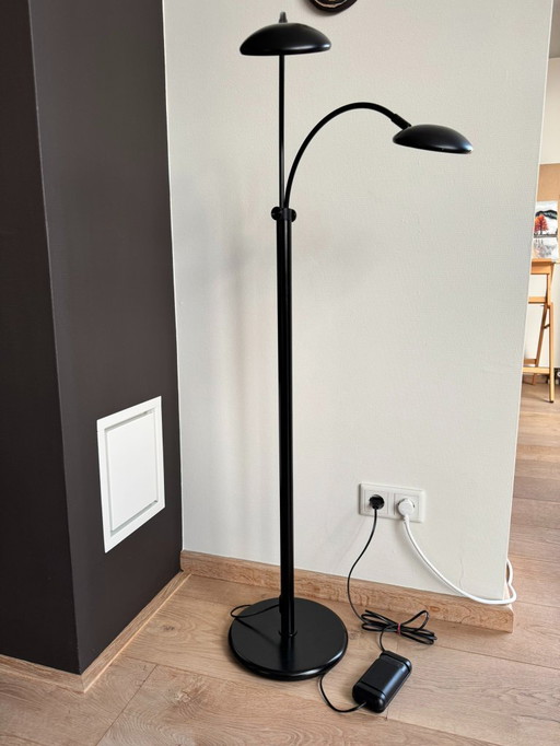 Vintage floor lamp reading lamp Steinhauer black