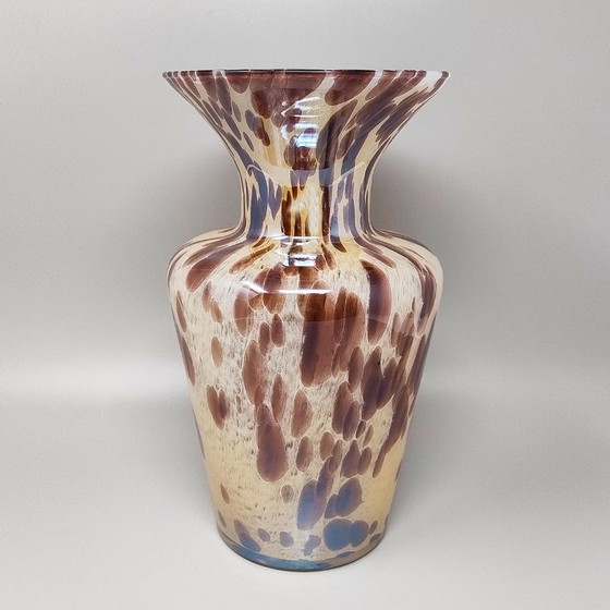 Image 1 of 1970s Luxury Handcrafted Vase in Murano Glass by Maestro del Vetro. Made in Italy