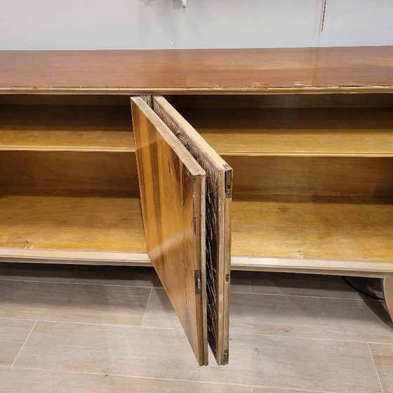 Image 1 of Enfilada / sideboard, following Rafael García Nicolau, carved oak wood, Mid-century, 70’s – Spain