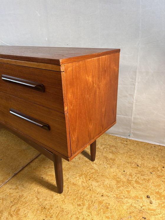 Image 1 of Mid-Century Retro Vintage Teak Sideboard 1960s 6-Drawer Storage Stylish & Functional